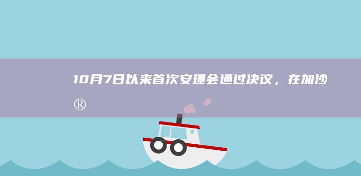 10 月 7 日以来首次！安理会通过决议，在加沙实行「人道主义暂停」，这意味着什么？